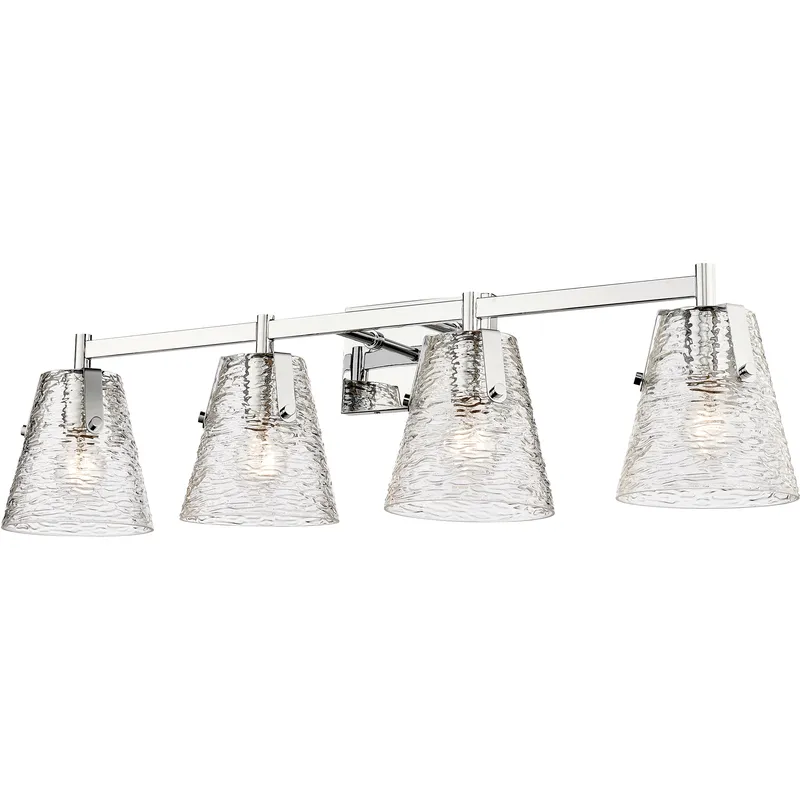 Analia 4 Light 36 inch Chrome Vanity Wall Light