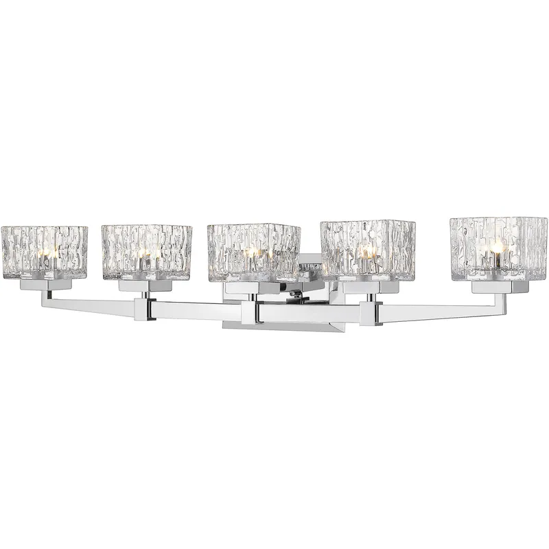 Rubicon 5 Light 36 inch Chrome Vanity Wall Light in G9