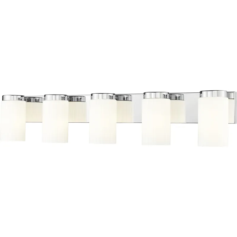 Burk 5 Light 38 inch Chrome Bath Vanity Light Wall Light
