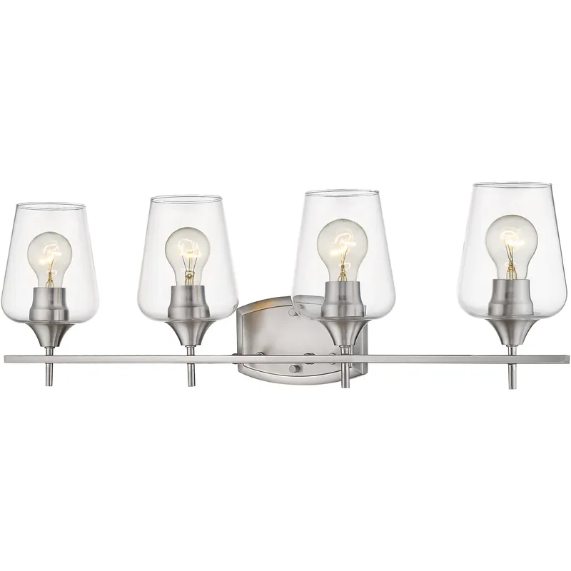 Joliet 4 Light 30 inch Brushed Nickel Vanity Wall Light
