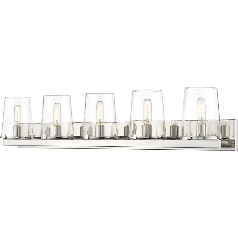 Callista 5 Light 47 inch Polished Nickel Vanity Wall Light