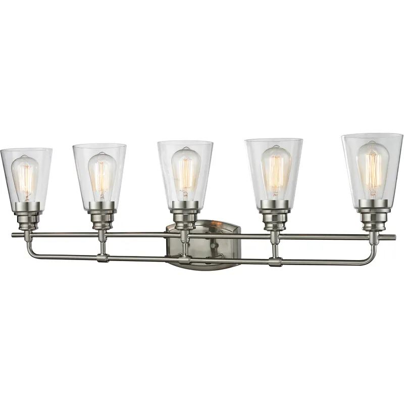 Annora 5 Light 36.75 inch Brushed Nickel Vanity Wall Light