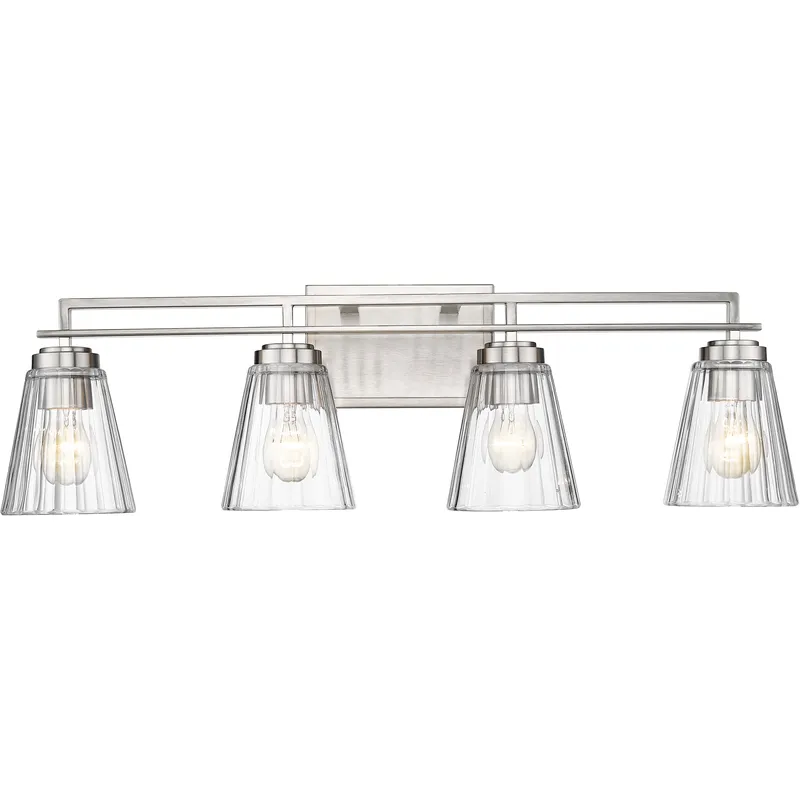 Lyna 4 Light 30.5 inch Brushed Nickel Vanity Wall Light