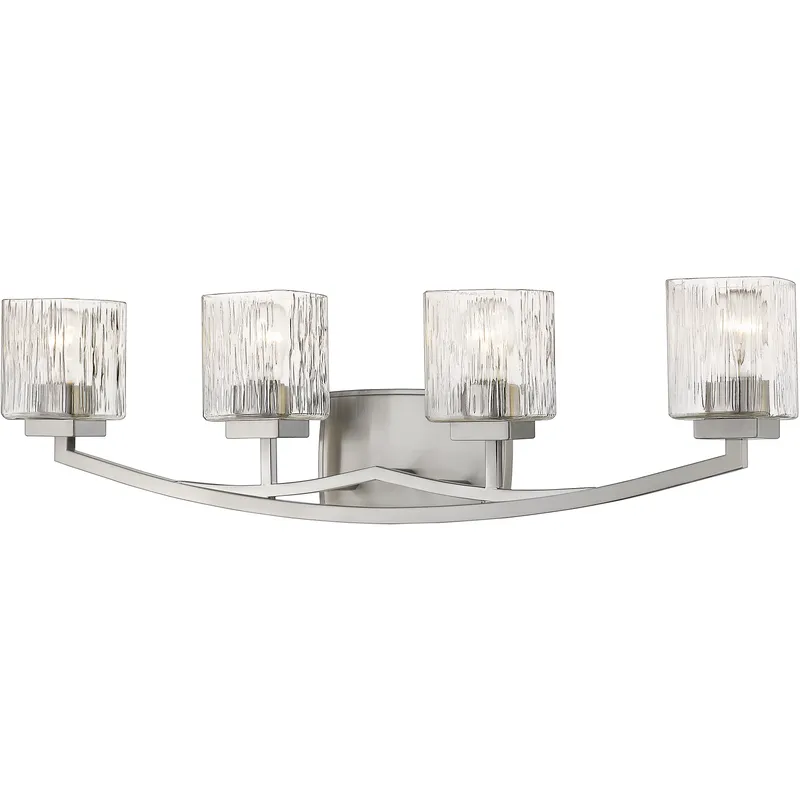 Zaid 4 Light 32 inch Brushed Nickel Vanity Wall Light