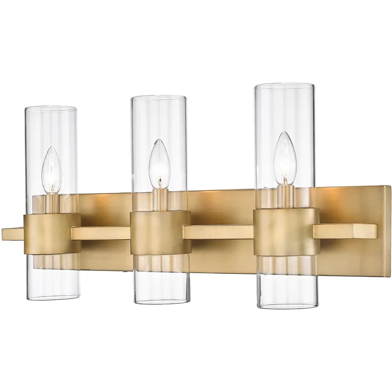 Lawson 3 Light 25 inch Rubbed Brass Vanity Wall Light in Rubbed Bronze
