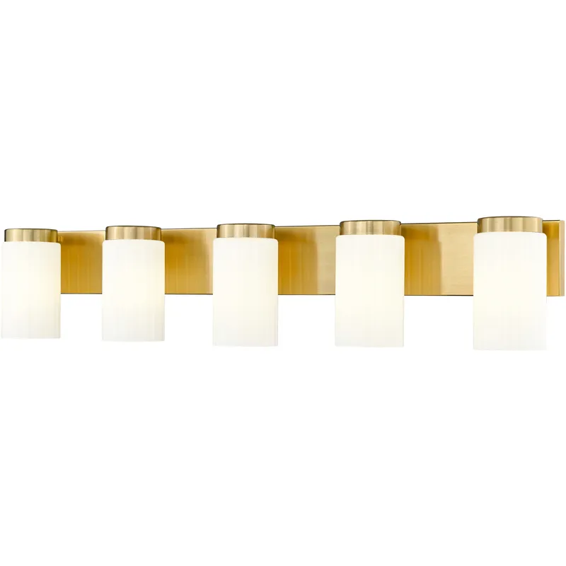 Burk 5 Light 38 inch Luxe Gold Bath Vanity Light Wall Light