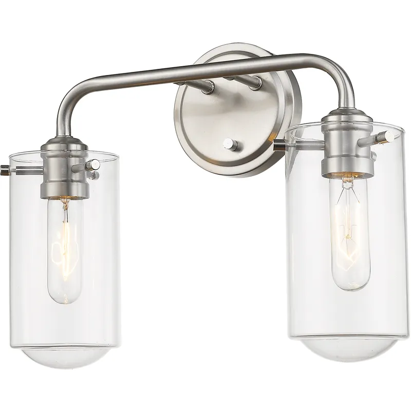Delaney 2 Light 15 inch Brushed Nickel Vanity Wall Light