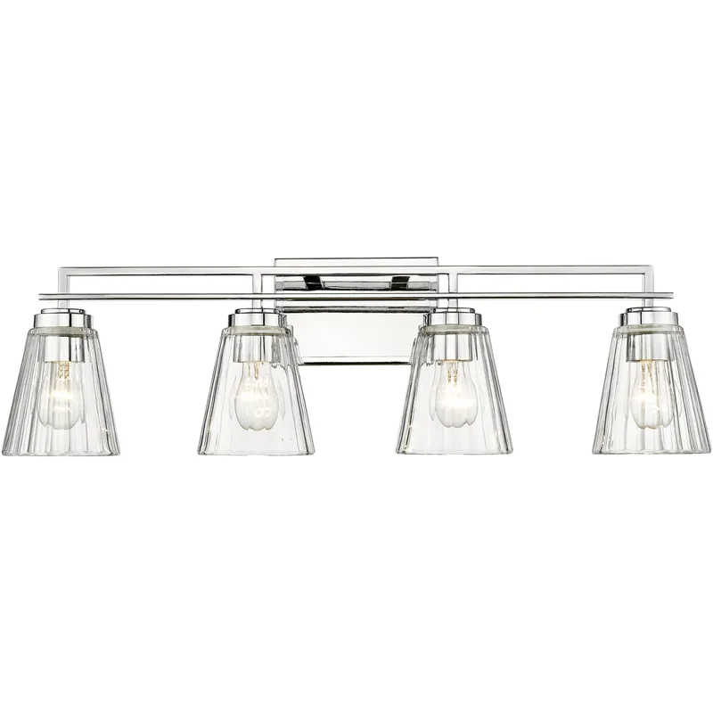 Lyna 4 Light 30.5 inch Chrome Vanity Wall Light