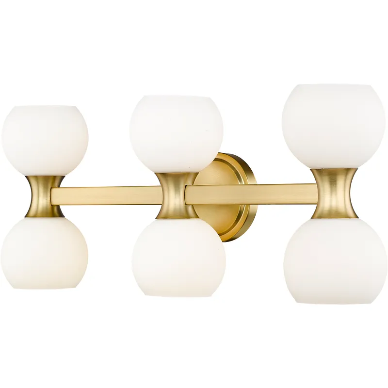 Artemis 6 Light 25 inch Modern Gold Vanity Wall Light