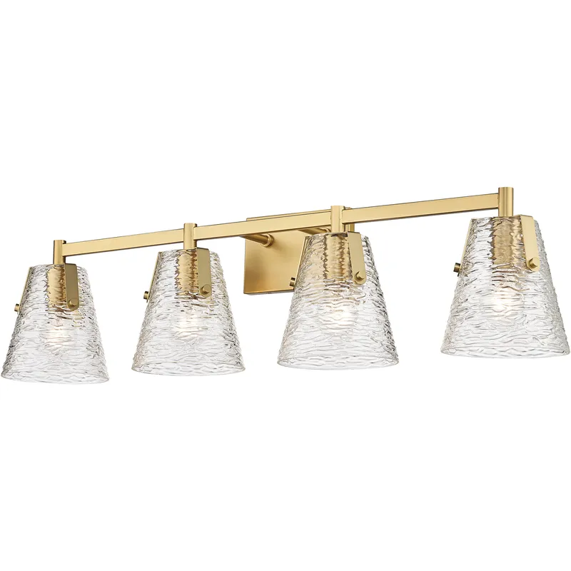Analia 4 Light 36 inch Modern Gold Vanity Wall Light