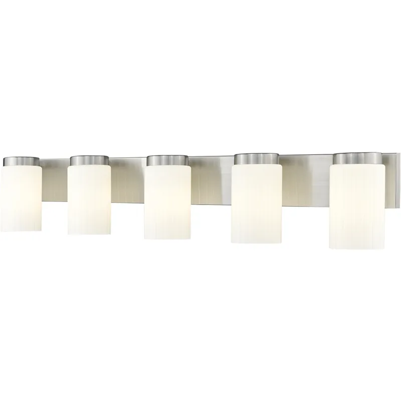 Burk 5 Light 38 inch Brushed Nickel Bath Vanity Light Wall Light