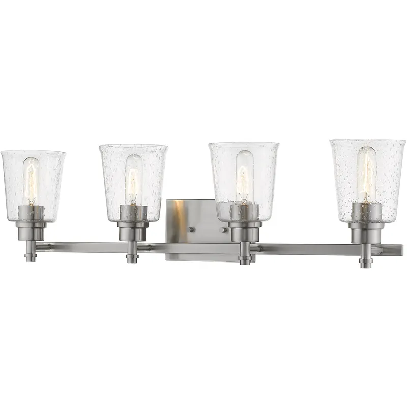 Bohin 4 Light 32 inch Brushed Nickel Vanity Wall Light