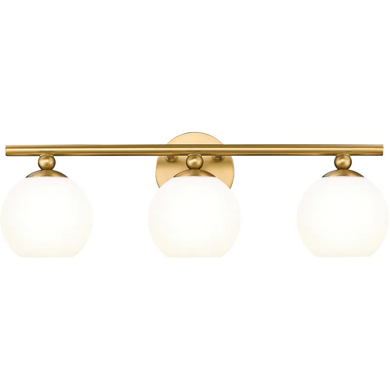 Neoma 3 Light 21.75 inch Modern Gold Vanity Wall Light