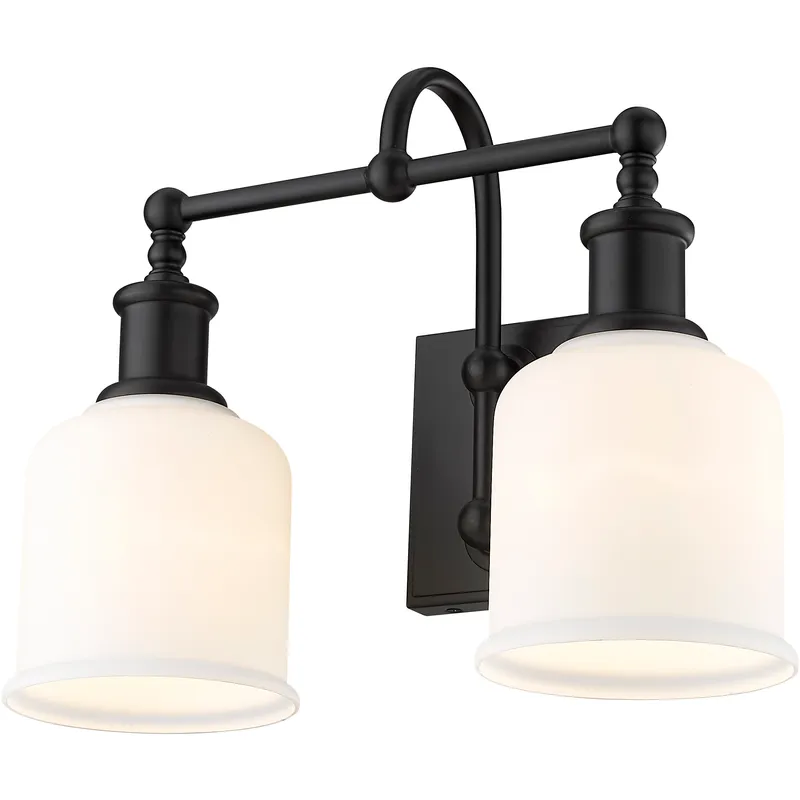 Bryant 2 Light 16 inch Matte Black Vanity Wall Light