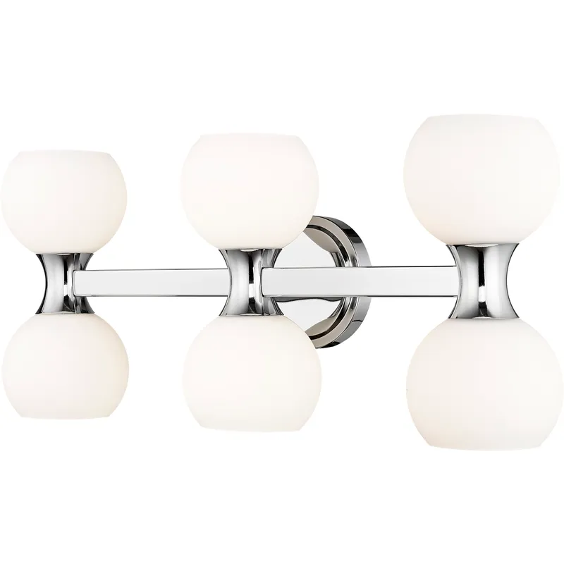 Artemis 6 Light 25 inch Chrome Vanity Wall Light