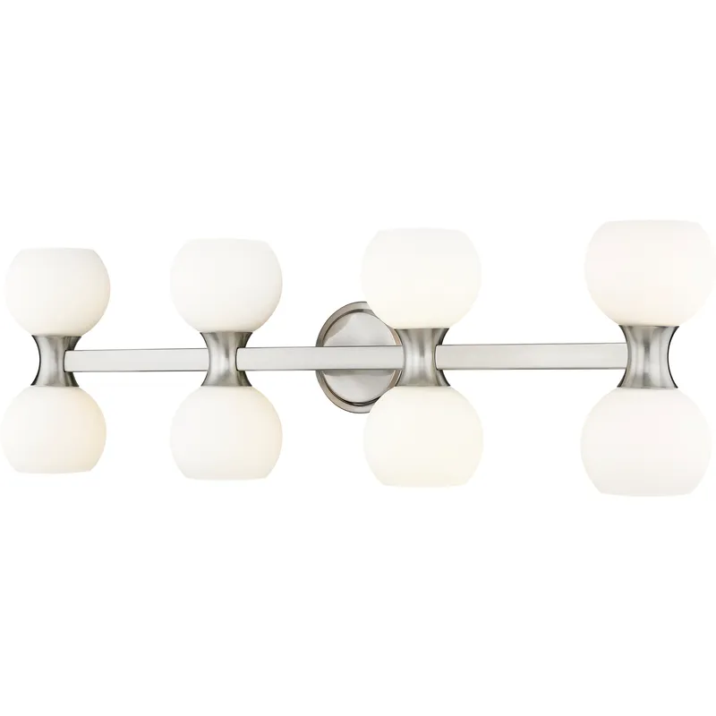Artemis 8 Light 35 inch Brushed Nickel Vanity Wall Light