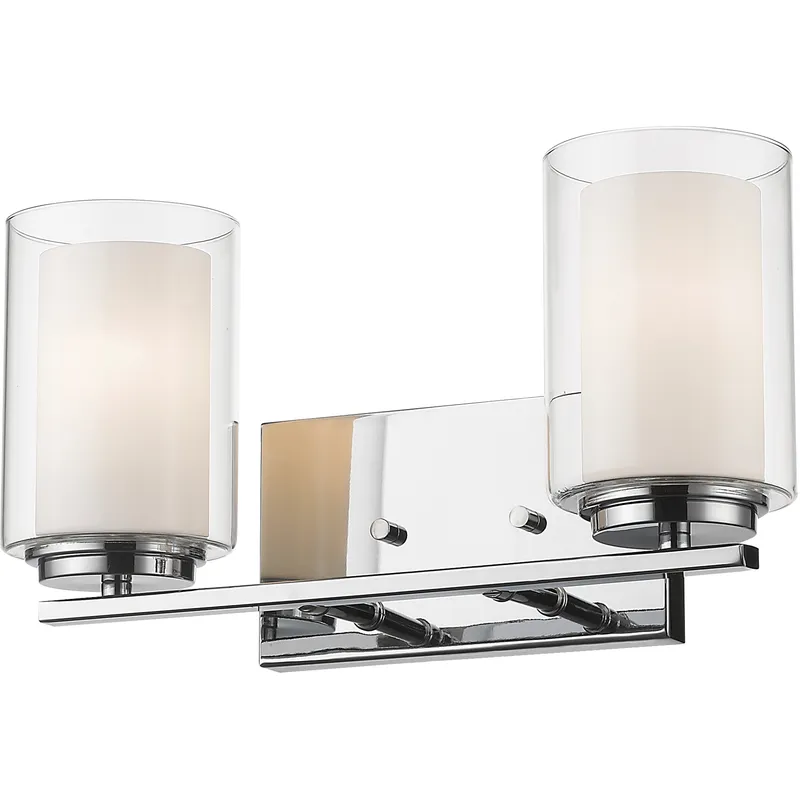 Willow 2 Light 15 inch Chrome Vanity Wall Light