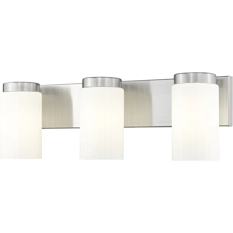Burk 3 Light 22.5 inch Brushed Nickel Bath Vanity Light Wall Light