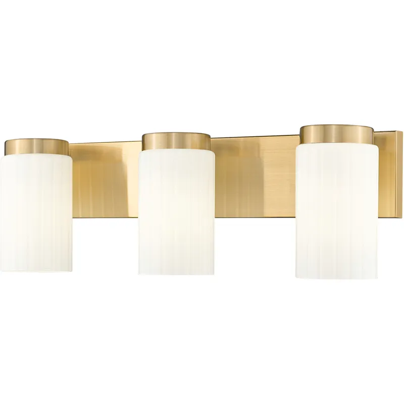 Burk 3 Light 22.5 inch Luxe Gold Bath Vanity Light Wall Light