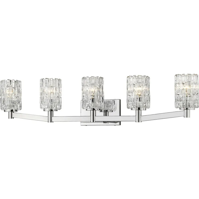 Aubrey 5 Light 40.75 inch Chrome Vanity Wall Light