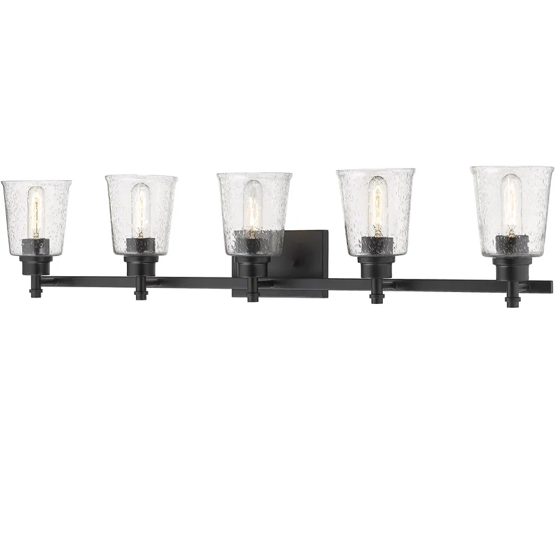 Bohin 5 Light 41.25 inch Matte Black Vanity Wall Light
