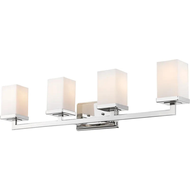 Tidal 4 Light 33.25 inch Chrome Vanity Wall Light