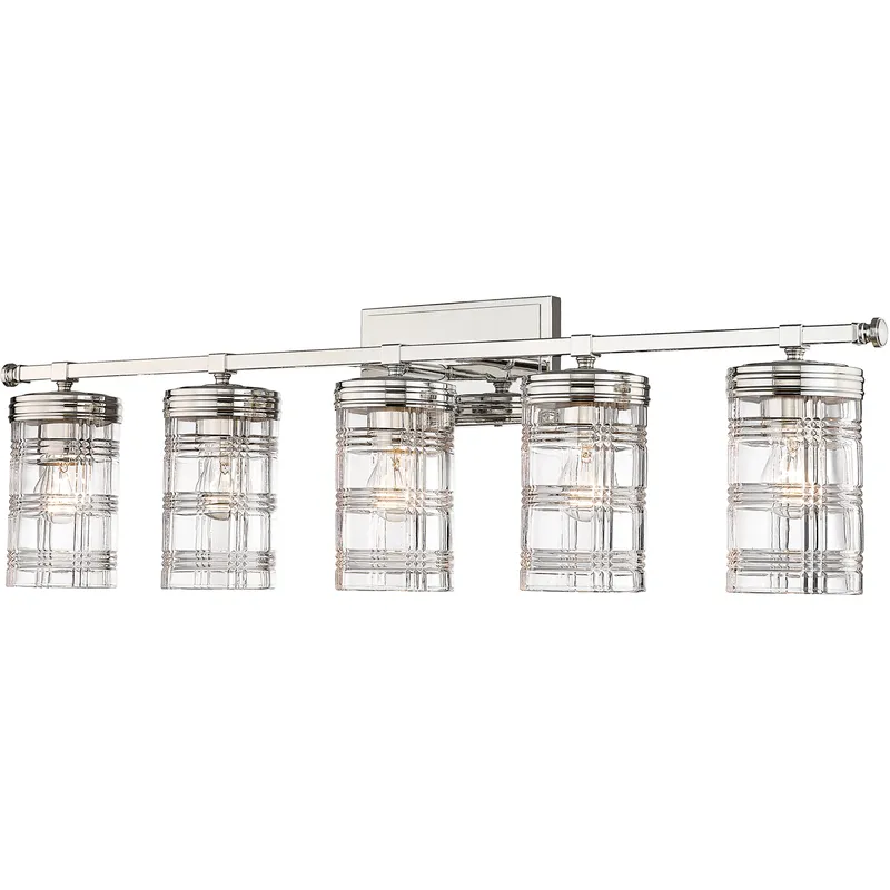 Archer 5 Light 38 inch Polished Nickel Vanity Wall Light