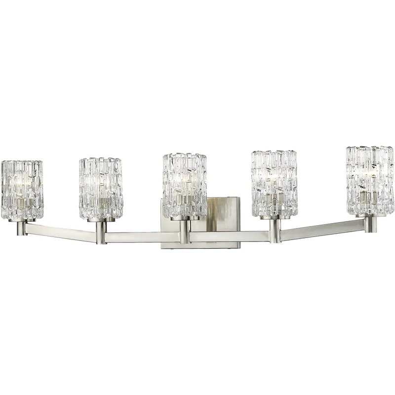Aubrey 5 Light 40.75 inch Brushed Nickel Vanity Wall Light