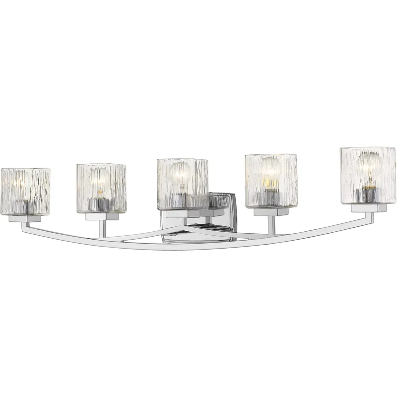 Zaid 5 Light 40 inch Chrome Vanity Wall Light