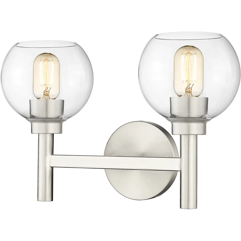 Sutton 2 Light 15.75 inch Brushed Nickel Vanity Wall Light