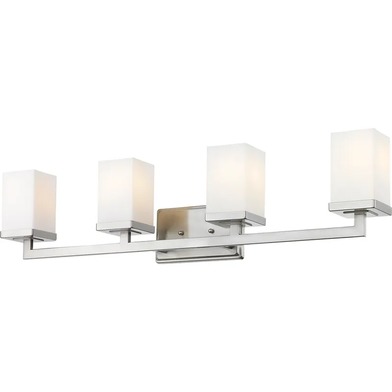 Tidal 4 Light 33.25 inch Brushed Nickel Vanity Wall Light