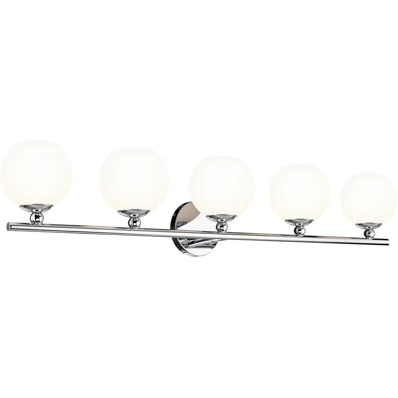 Neoma 5 Light 38.25 inch Chrome Vanity Wall Light