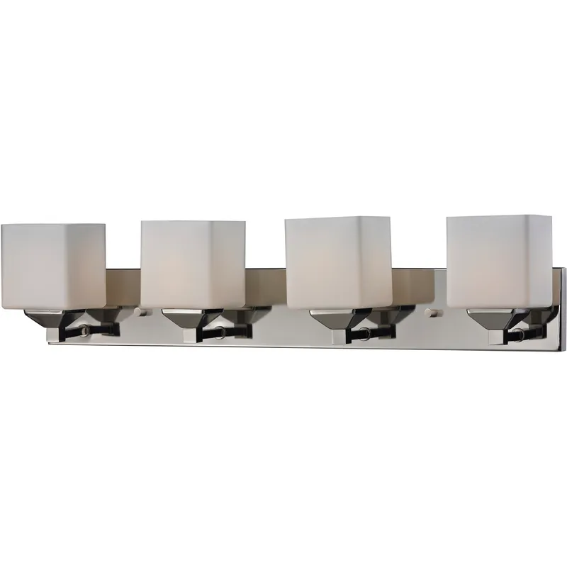 Quube 4 Light 30 inch Chrome Vanity Wall Light