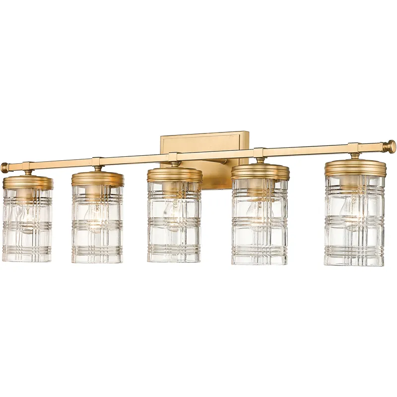 Archer 5 Light 38 inch Heirloom Gold Vanity Wall Light