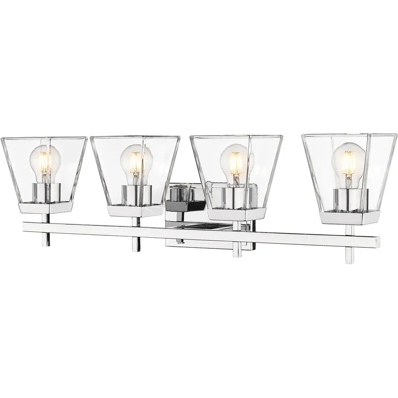 Lauren 4 Light 30.5 inch Chrome Vanity Wall Light