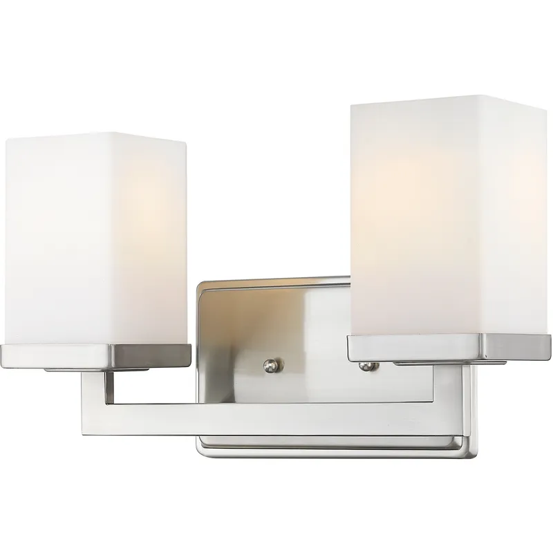 Tidal 2 Light 13.25 inch Brushed Nickel Vanity Wall Light