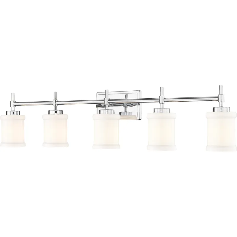 Cadoc 5 Light 40.5 inch Chrome Bath Vanity Light Wall Light