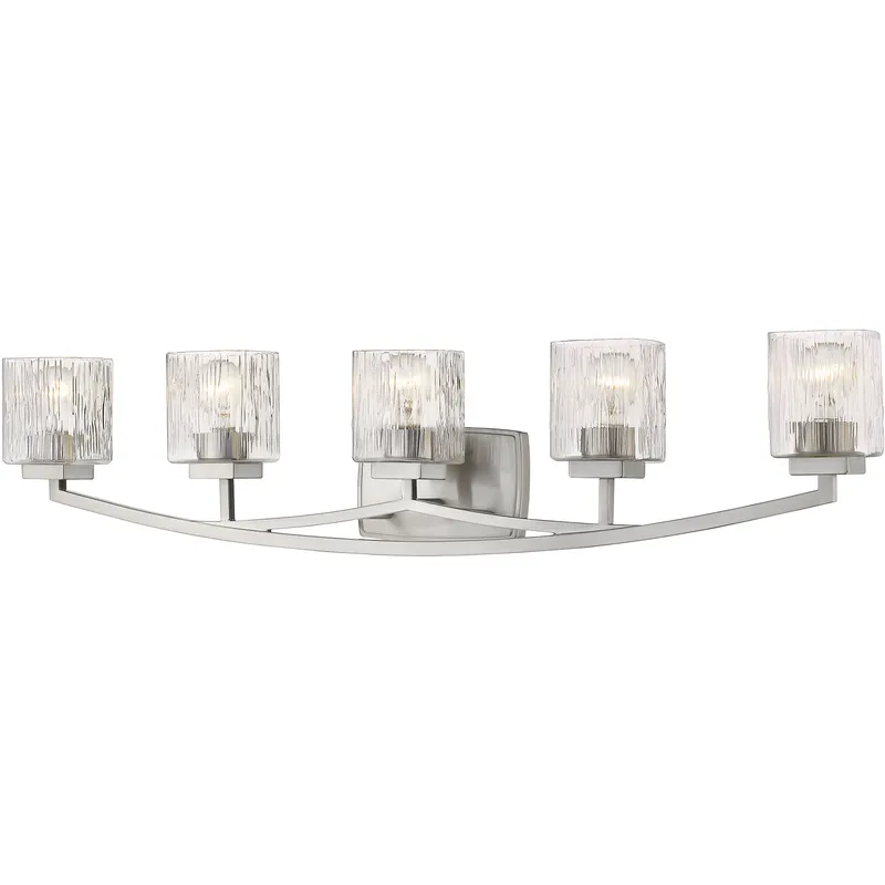 Zaid 5 Light 40 inch Brushed Nickel Vanity Wall Light