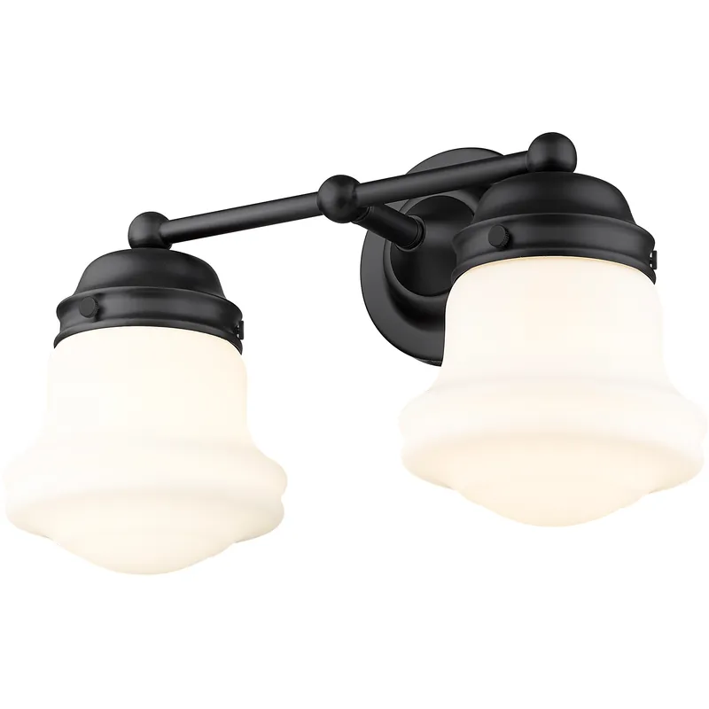 Vaughn 2 Light 15.5 inch Matte Black Vanity Wall Light