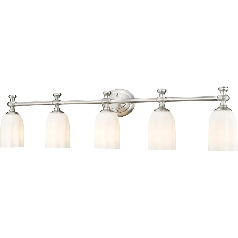 Orion 5 Light 40.25 inch Brushed Nickel Bath Vanity Light Wall Light