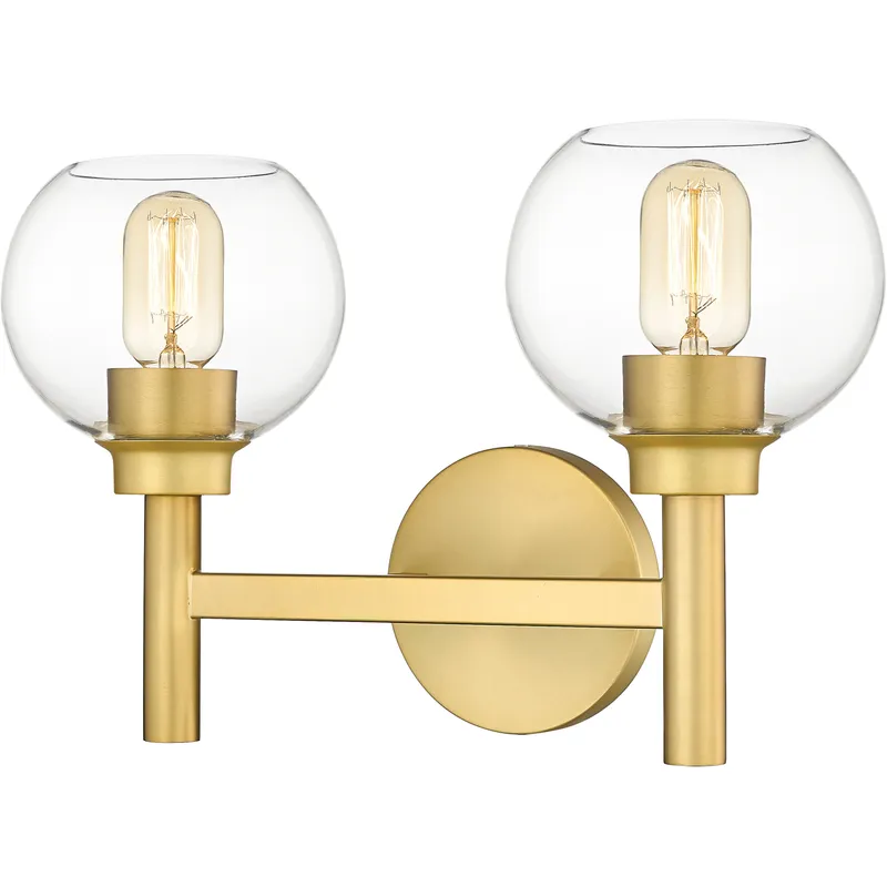 Sutton 2 Light 15.75 inch Brushed Gold Vanity Wall Light