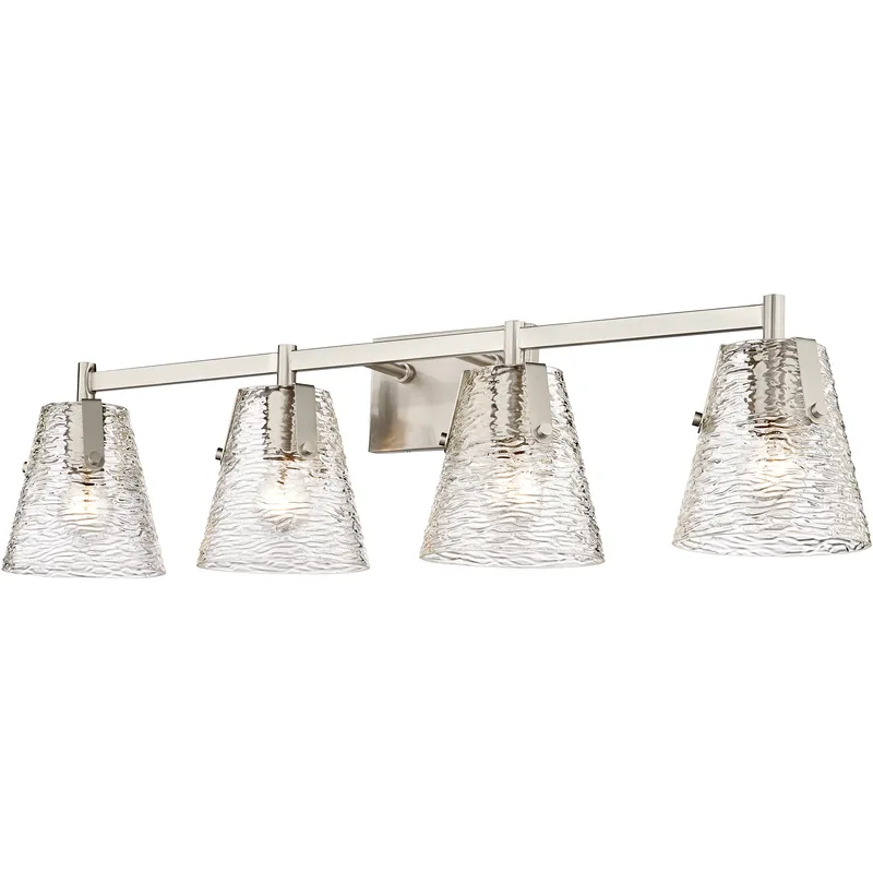 Analia 4 Light 36 inch Brushed Nickel Vanity Wall Light