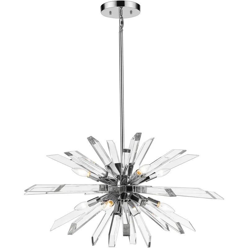 Alito 6 Light 25 inch Polished Nickel Chandelier Ceiling Light