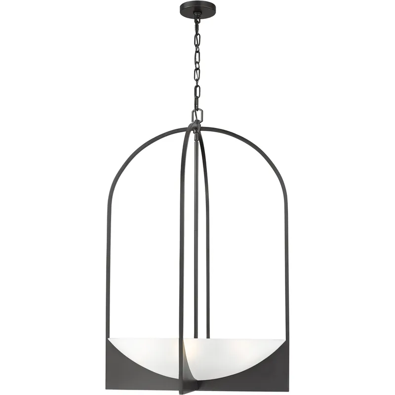 Devon 6 Light 24 inch Matte Black Chandelier Ceiling Light