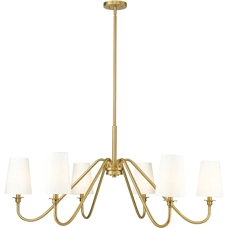 Gianna 6 Light 46.25 inch Modern Gold Chandelier Ceiling Light