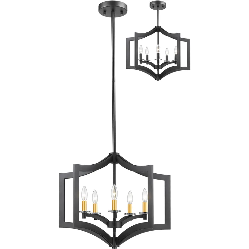Zander 5 Light 23.6 inch Bronze Chandelier Ceiling Light