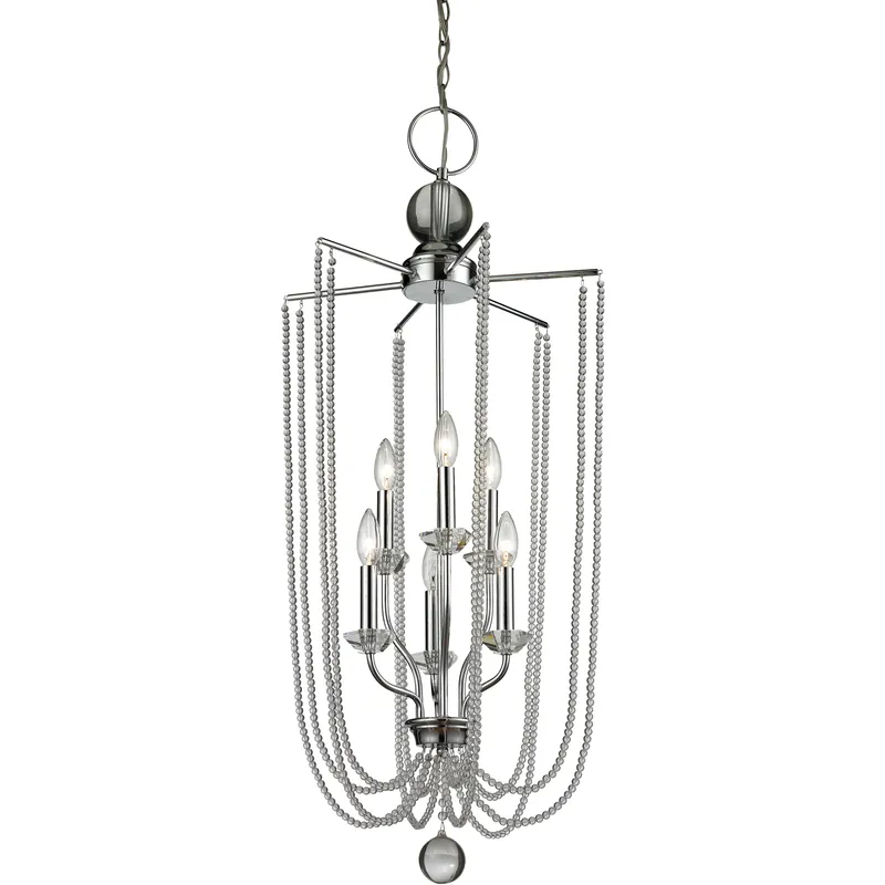 Serenade 6 Light 17.5 inch Chrome Chandelier Ceiling Light