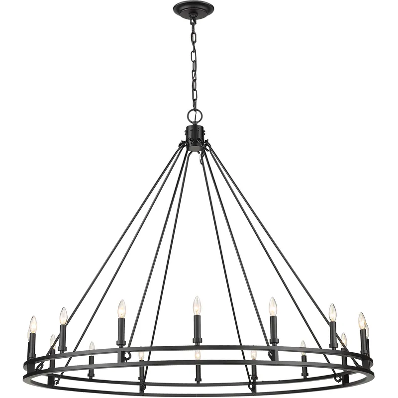 Dennison 16 Light 60.25 inch Matte Black Chandelier Ceiling Light