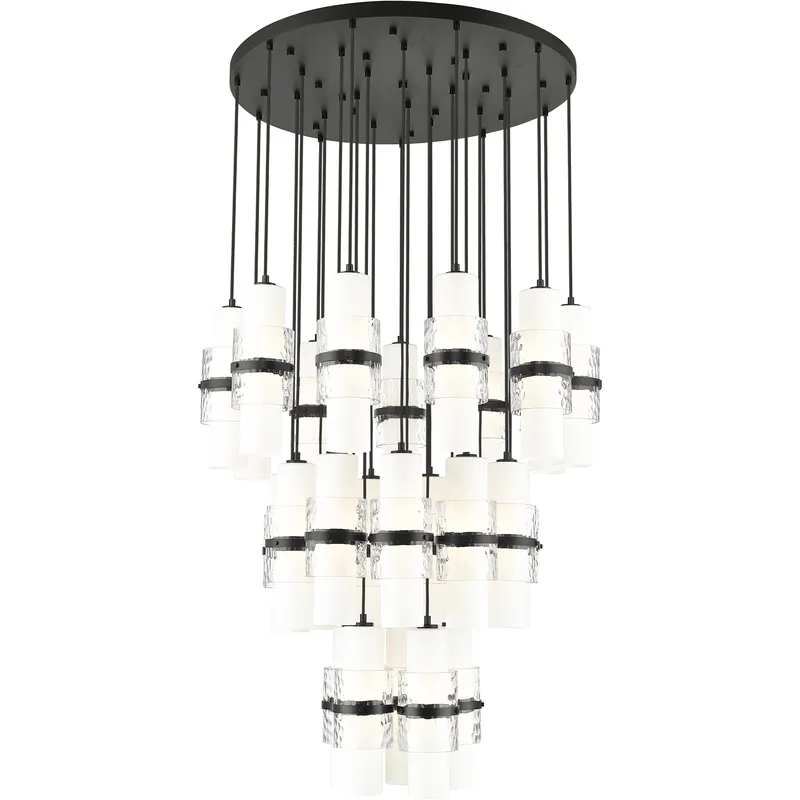 Cayden 27 Light 36 inch Matte Black Chandelier Ceiling Light