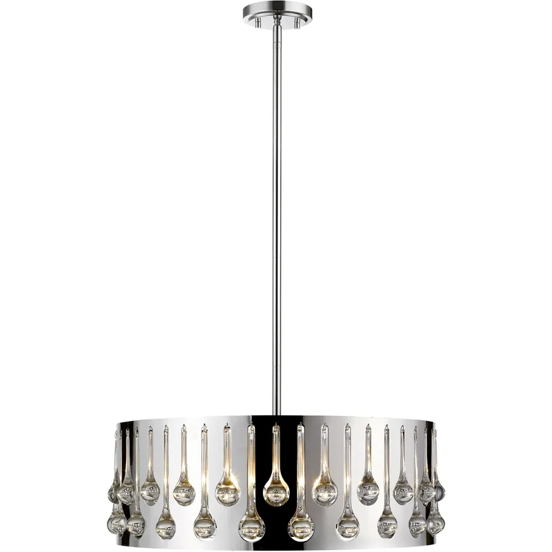Oberon 6 Light 24.5 inch Chrome Chandelier Ceiling Light
